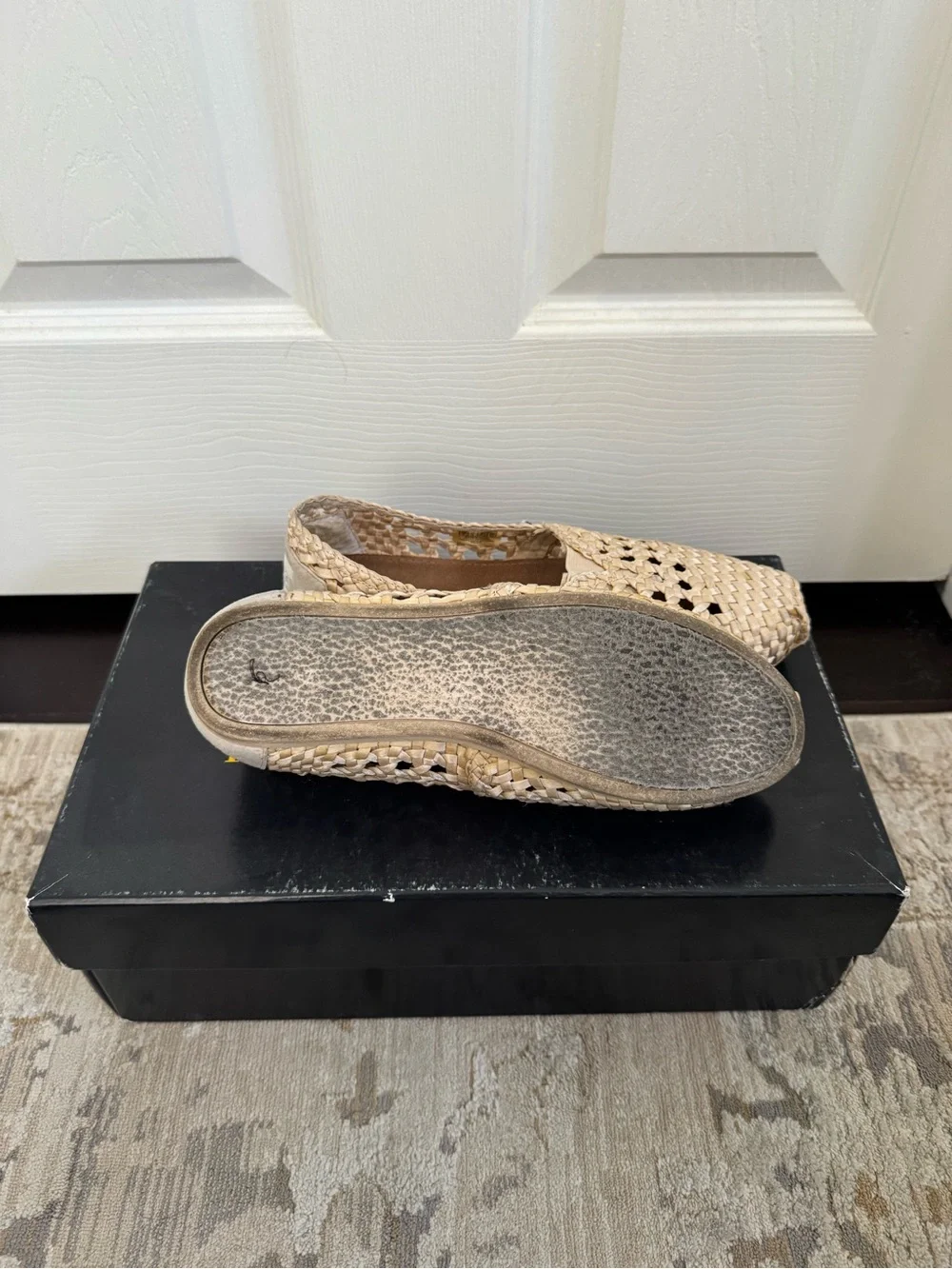 Toms Natural Beige Woven Espadrille Slip-Ons - Women